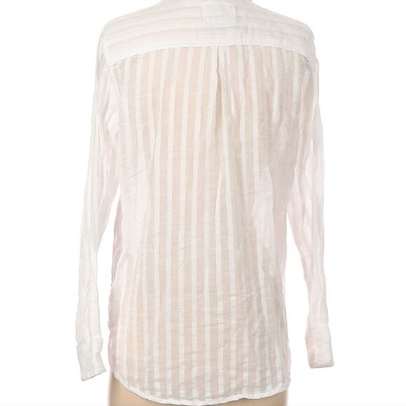 Rails Long Sleeve Transparent White Button Down Shirt Small - Picture 2 of 5